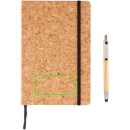 Kork A5 Notizbuch mit Bambus Stift und Stylus Farbe: braun