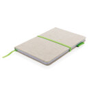 A5 Jute Notizbuch Farbe: grün, grün