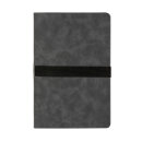 Deluxe Hardcover PU Notizbuch mit Handy- und Stiftehalter Farbe: grau