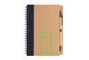 Kraft Spiral-Notizbuch mit Stift Farbe: schwarz