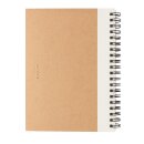 Kraft Spiral-Notizbuch mit Stift Farbe: weiß