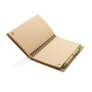 Kraft Spiral-Notizbuch mit Stift Farbe: grün