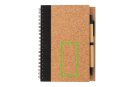 Kork Spiral-Notizbuch mit Stift Farbe: schwarz