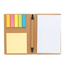 Haftnotizen im A6 Kraft-Booklet mit Stift Farbe: braun