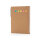 Haftnotizen im A6 Kraft-Booklet mit Stift Farbe: braun