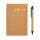 Haftnotizen im A6 Kraft-Booklet mit Stift Farbe: braun