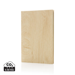 Kavana A5 Notizbuch mit Holz-Print Farbe: hellbraun