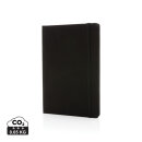 GRS-zertifiziertes rPET-A5-Notizbuch Farbe: schwarz, schwarz