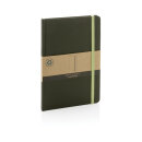 GRS-zertifiziertes rPET-A5-Notizbuch Farbe: grün, grün