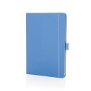 Sam A5 Notizbuch aus RCS zertifiziertem Lederfaserstoff Farbe: sky blue