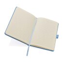 Sam A5 Notizbuch aus RCS zertifiziertem Lederfaserstoff Farbe: sky blue