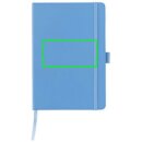 Sam A5 Notizbuch aus RCS zertifiziertem Lederfaserstoff Farbe: sky blue