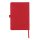 Sam A5 Notizbuch aus RCS zertifiziertem Lederfaserstoff Farbe: rot