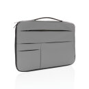 Schickes PU 15.6" Laptop-Sleeve Farbe: grau