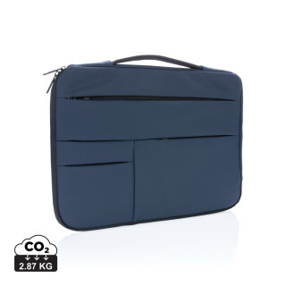 Schickes PU 15.6" Laptop-Sleeve Farbe: navy blau