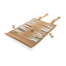 Britton faltbares Backgammon und Damespiel Set aus Kork Farbe: braun