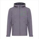 Iqoniq Makalu Herren Softshelljacke aus recyceltem Polyester Farbe: vulcano heather grey