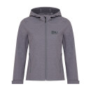 Iqoniq Makalu Damen Softshelljacke aus recyceltem Polyester Farbe: vulcano heather grey