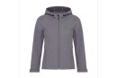 Iqoniq Makalu Damen Softshelljacke aus recyceltem Polyester Farbe: vulcano heather grey