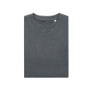 Iqoniq Manuel ungefärbtes T-Shirt aus recycelter Baumwolle Farbe: ungefärbtes Anthrazit