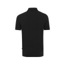 Iqoniq Yosemite Piqué-Poloshirt aus recycelter Baumwolle Farbe: schwarz