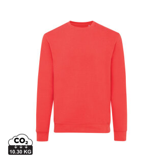 Iqoniq Zion Rundhals-Sweater aus recycelter Baumwolle Farbe: luscious red