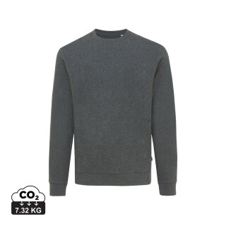 Iqoniq Denali ungefärbt. Rundhals-Sweater aus recycelter BW Farbe: ungefärbtes Anthrazit