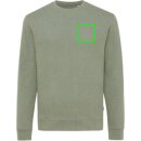 Iqoniq Denali ungefärbt. Rundhals-Sweater aus recycelter BW Farbe: heather green