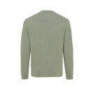 Iqoniq Denali ungefärbt. Rundhals-Sweater aus recycelter BW Farbe: heather green