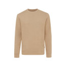 Iqoniq Denali ungefärbt. Rundhals-Sweater aus recycelter BW Farbe: heather brown