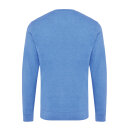 Iqoniq Denali ungefärbt. Rundhals-Sweater aus recycelter BW Farbe: heather blue