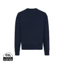 Iqoniq Kruger Relax-Rundhals-Sweater aus recycelt. Baumwolle Farbe: navy blau