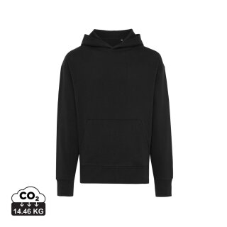 Iqoniq Yoho Relax-Hoodie aus recycelter Baumwolle Farbe: schwarz