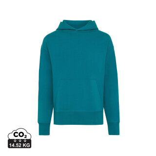 Iqoniq Yoho Relax-Hoodie aus recycelter Baumwolle Farbe: verdigris