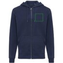 Iqoniq Abisko Zip-Kapuzenpullover aus recycelter Baumwolle Farbe: navy blau