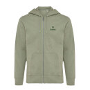 Iqoniq Abisko Zip-Kapuzenpullover aus recycelter Baumwolle Farbe: heather green