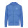 Iqoniq Abisko Zip-Kapuzenpullover aus recycelter Baumwolle Farbe: heather blue