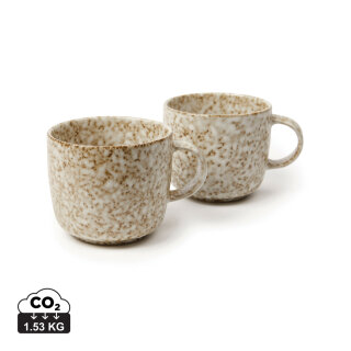 VINGA Nuvem Becher, 2er Set Farbe: beige