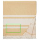 VINGA Tolo Hamam-Frottierhandtuch Farbe: gelb, off white