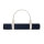 VINGA Volonne AWARE™ Strandmatte aus recyceltem Canvas Farbe: navy blau, off white