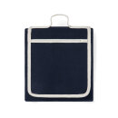 VINGA Volonne AWARE™ Picknickdecke aus recyceltem Canvas Farbe: navy blau, off white