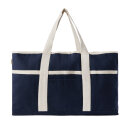 VINGA Volonne AWARE™ Strandtasche aus recyceltem Canvas Farbe: navy blau, off white