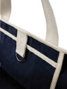 VINGA Volonne AWARE™ Strandtasche aus recyceltem Canvas Farbe: navy blau, off white