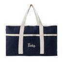 VINGA Volonne AWARE™ Strandtasche aus recyceltem Canvas Farbe: navy blau, off white