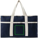 VINGA Volonne AWARE™ Strandtasche aus recyceltem Canvas Farbe: navy blau, off white