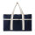 VINGA Volonne AWARE™ Strandtasche aus recyceltem Canvas Farbe: navy blau, off white