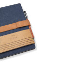 VINGA Bosler Notizbuch aus RCS recyceltem Canvas Farbe: navy blau