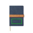 VINGA Bosler Notizbuch aus RCS recyceltem Canvas Farbe: navy blau