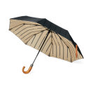 VINGA Bosler AWARE™ 21" faltbarer Schirm aus recyceltem PET Farbe: schwarz