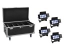 EUROLITE Set 4x AKKU Multiflood IP 8x10W RGBW Wash CRMX +...